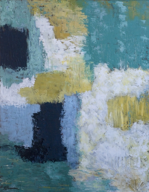 Pizazz and All That Jazz by Darlene Langendonk | Acrylic on canvas with texture medium and pallet knife application Pizazz and All That Jazz